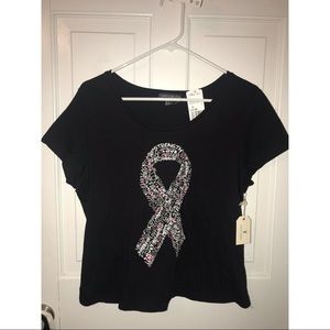 NWT Forever 21 + Breast Cancer Ribbon Top XL